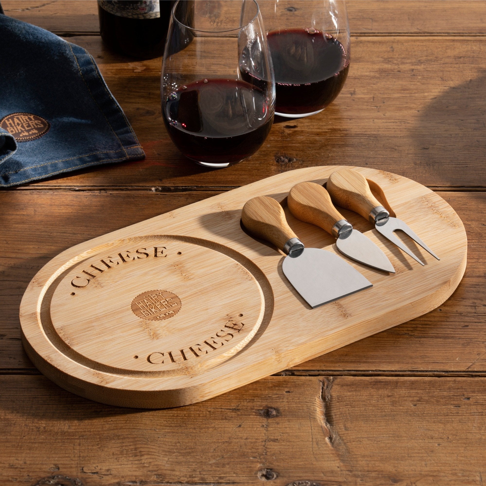 Hairy Bikers Bamboo Pizza Paddle Board & Motorcycle Cutter - Other  Kitchenware from Hairy Bikers Kitchenware UK